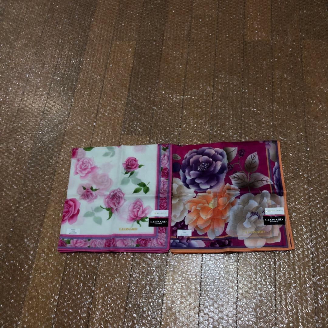 will様おまとめリクエスト3出品より合計4枚レオナールハンカチ 新品未使用
