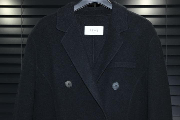 ETRE TOKYO ルーズリバージャケット S ウール 黒 エトレトウキョウ