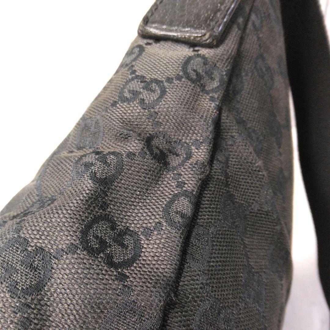 GUCCI グッチ　ショルダーバッグ　GGキャンバス　レザー　204991