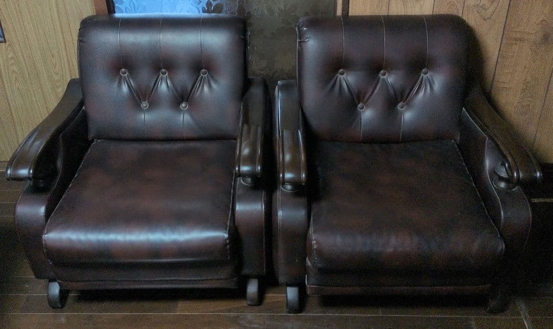 ダークブラウン 1人掛けソファ