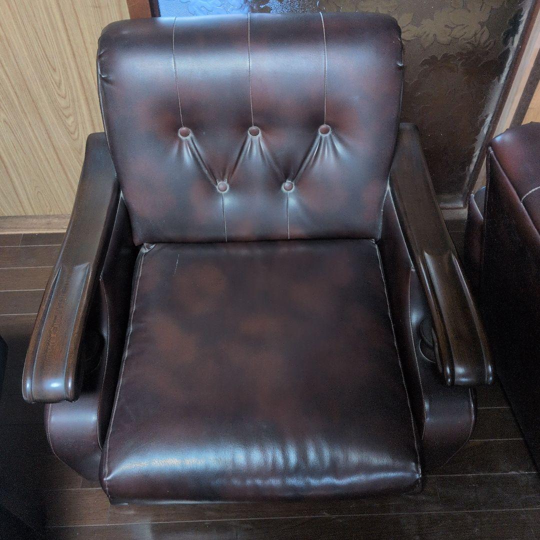 ダークブラウン 1人掛けソファ