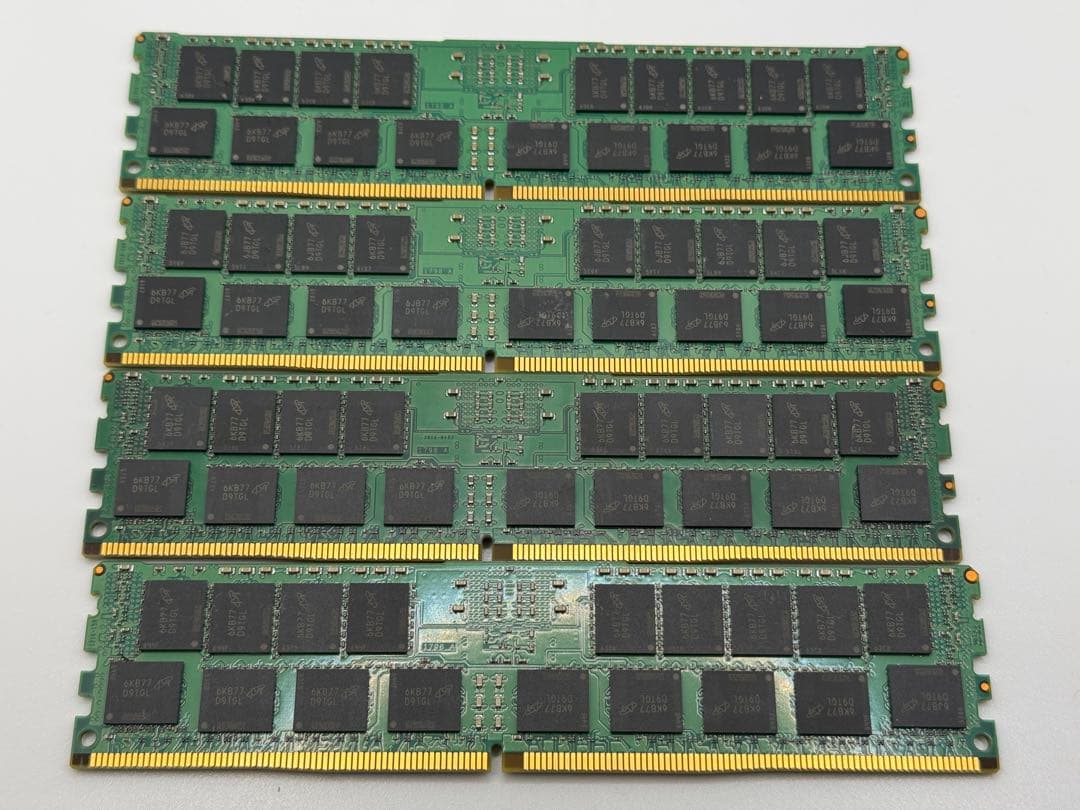 ⑦Crucial 16GB DDR4-2133P RDIMM 4枚セット