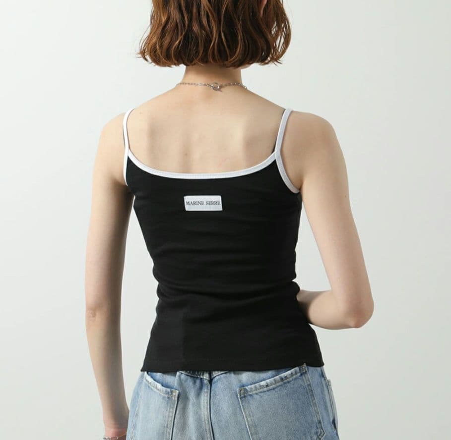 美品★Marine Serre★マリーン セル キャミソール　ブラック　S