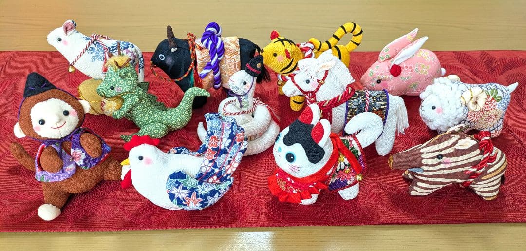 【 十二支の吊るし飾り 】ちりめん細工 干支