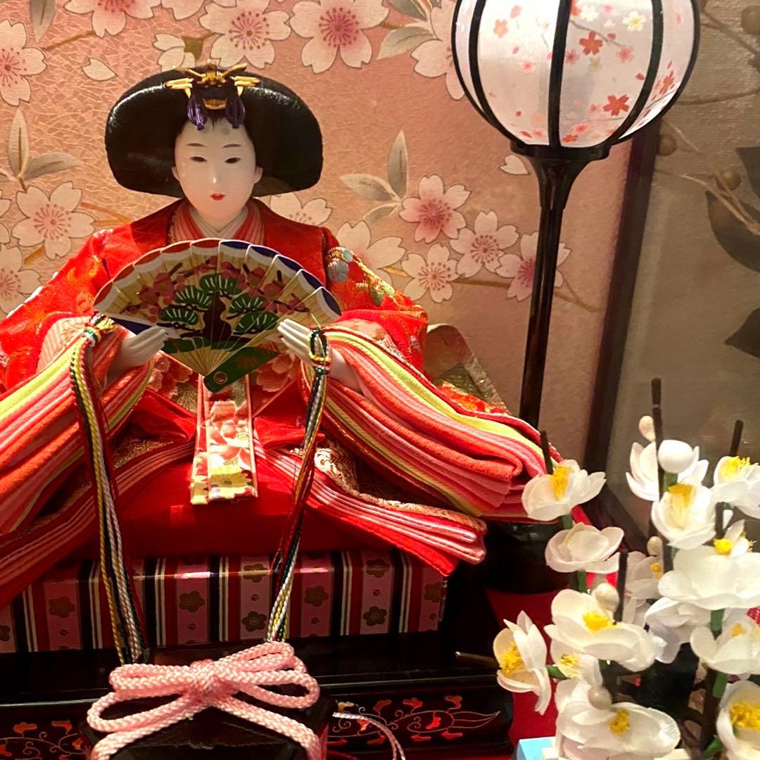 吉徳大光　　雛人形　　アクリルケース　オルゴール付き