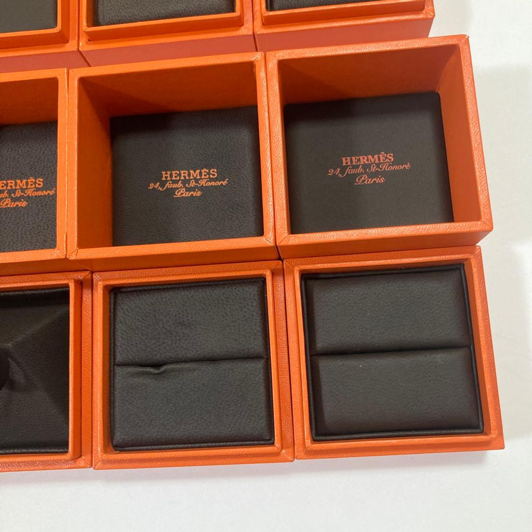 エルメス　リングケース　空箱　10点セット　レザー調　指輪入れ