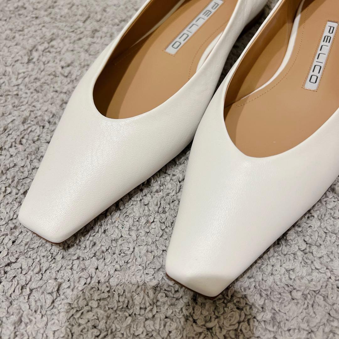 極美品PELLICO セミスクエアトゥ パンプス 37 ペリーコ