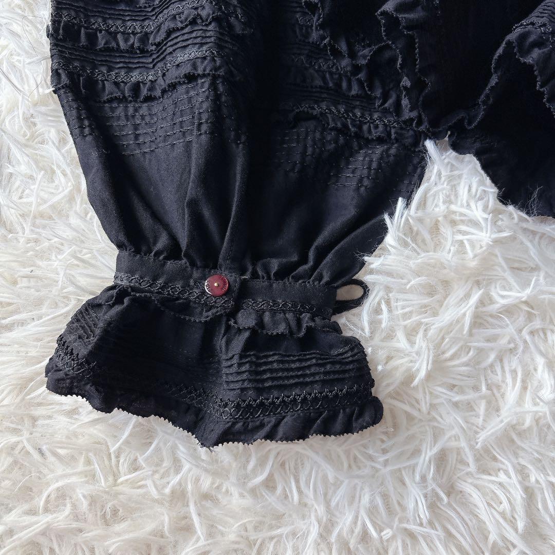 未使用級✨️ピンクハウス ボリュームフリルシャツ ピコフリル リボン バックロゴ