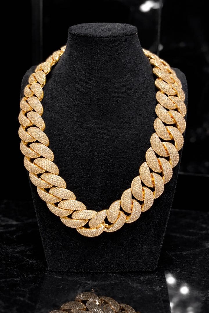 Miamiネックレス　18ミリ　ゴールド