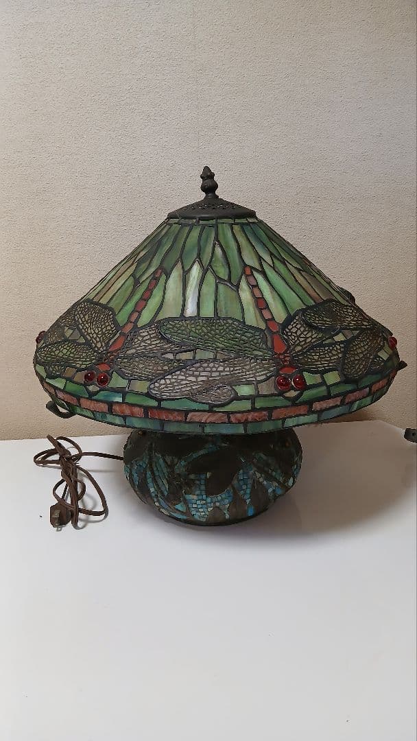 ティファニー　ドラゴンフライ　アンティーク品ステンドグラス　フロアスタンド