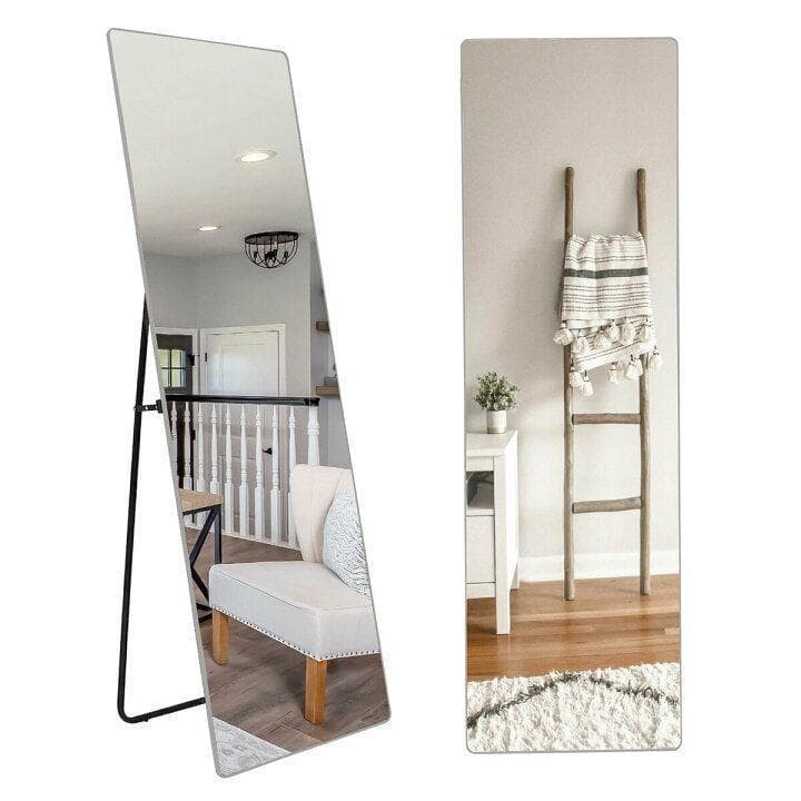 スタンドミラー 壁掛け 軽量 薄いフレーム 165cmx60cm 1524-6