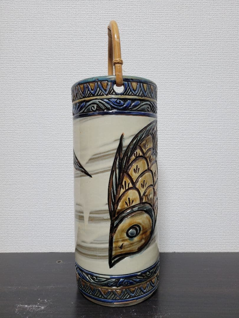 宮城須美子作 沖縄 やむちん　花器　花瓶　フラワーベース　置物　インテリア