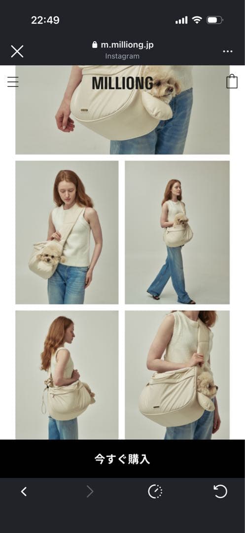 ミリオン　ペット　スリング　クッションセット