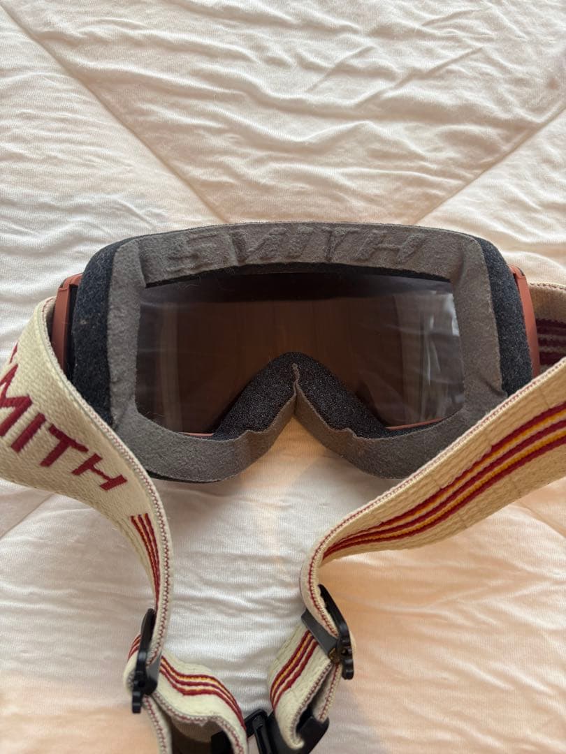 SMITH ゴーグル ピンク　ベージュ　ミラーレンズ