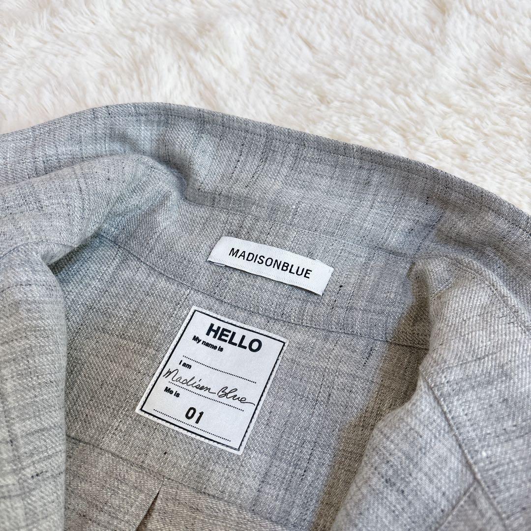 MADISONBLUE マディソンブルー ウール リネン シャツマダムシャツ