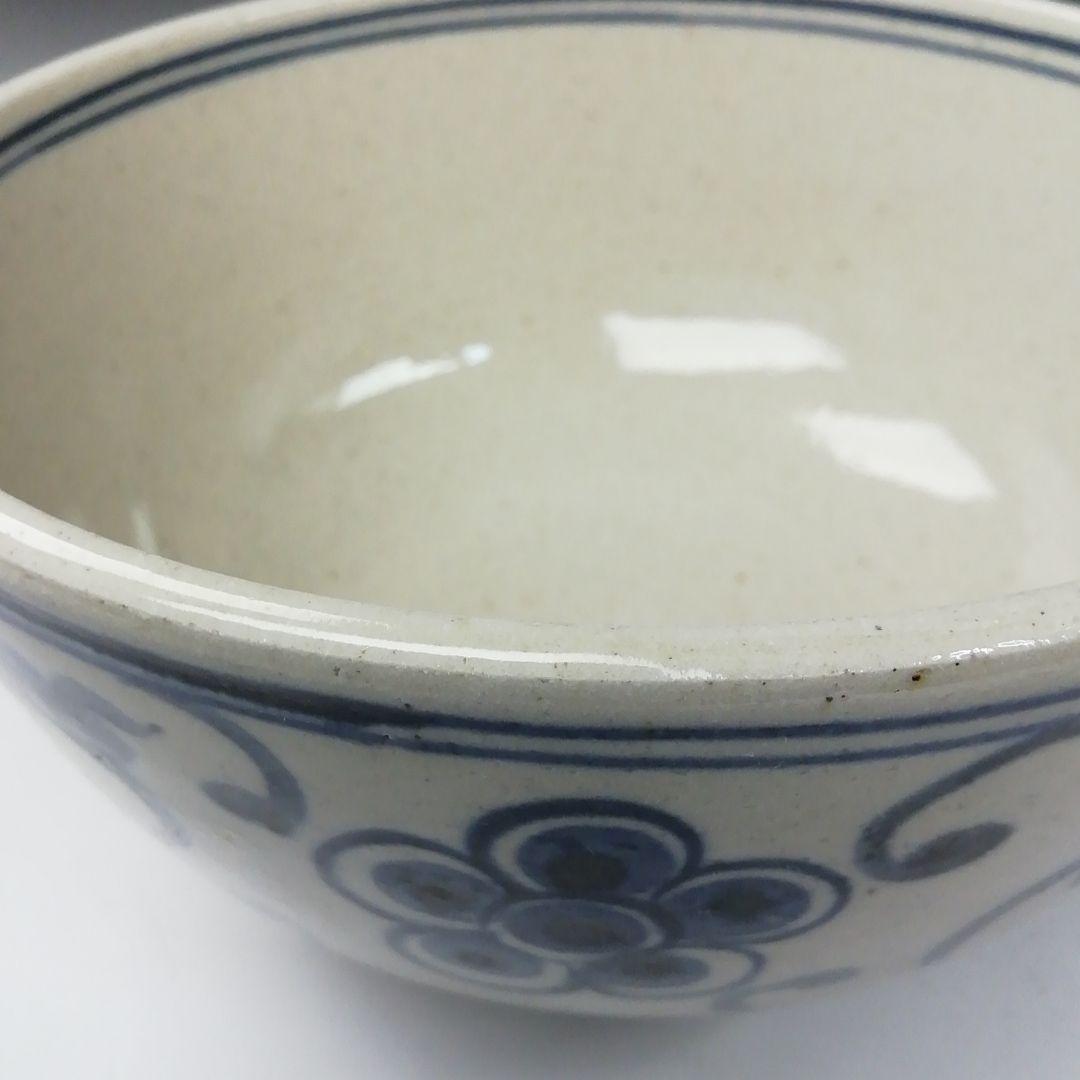 Ｔ４４３　茶碗　『安南写　梅唐草』『膳所焼』『淡海ぜぜ　陽炎園造』　共箱　茶道具