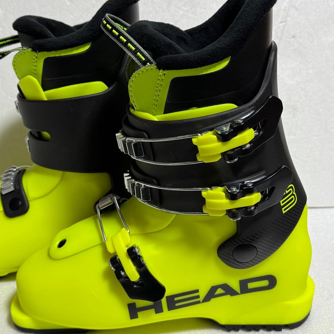 美品24-24.5cm スキーブーツイエロージュニアキッズ子供初心者285mm