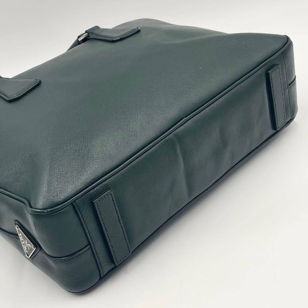 【希少色•極美品】PRADA ブリーフケース サフィアーノレザー ビジネスA4可