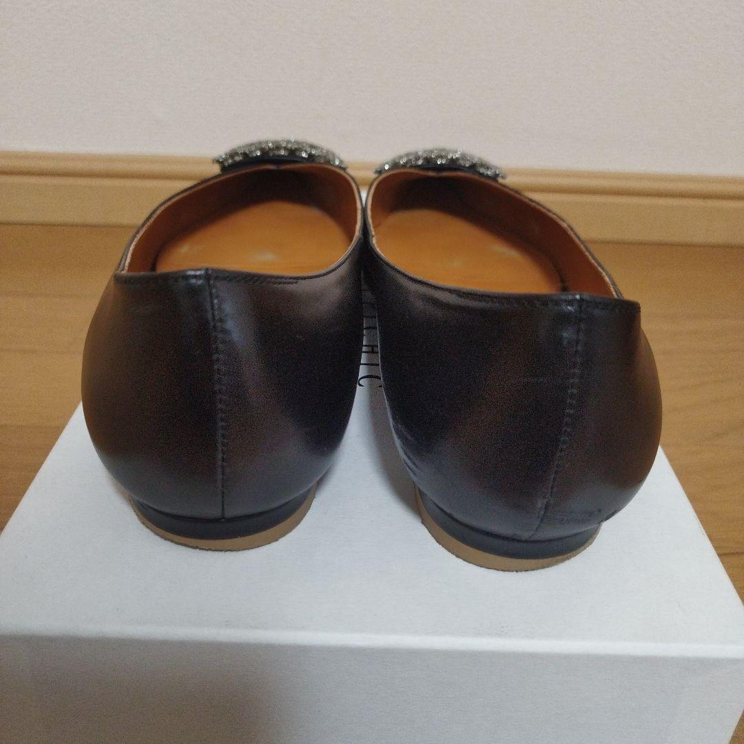 ピッピシックPPICHIC•ビジューレザーシューズ黒