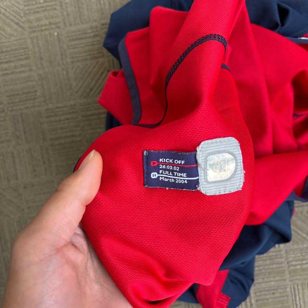 【珍品】イングランド代表 UNBRO ネイビー/レッド 長袖シャツ 10