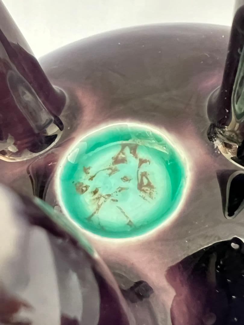 彩釉 久谷焼 香炉 徳田八十吉(正彦)