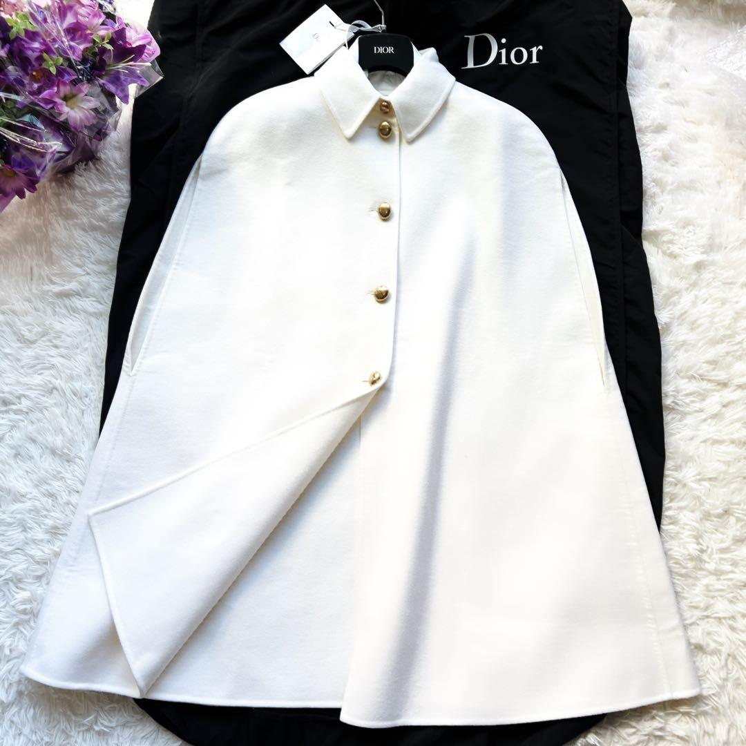 極美品　Christian Dior ディオール　ケープ　ダブルフェイス　コート