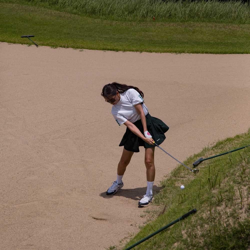 CPH/GOLF ウーマン サンダー ストライプ モック ネック ティー S