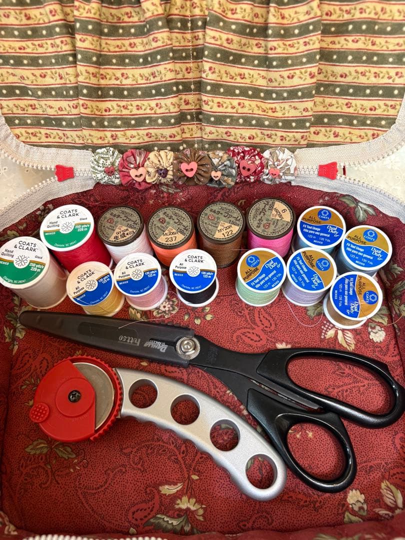 ♡ハンドメイド♡1点限り‼️ スーちゃんカントリーパッチワークBIGバニティポーチ