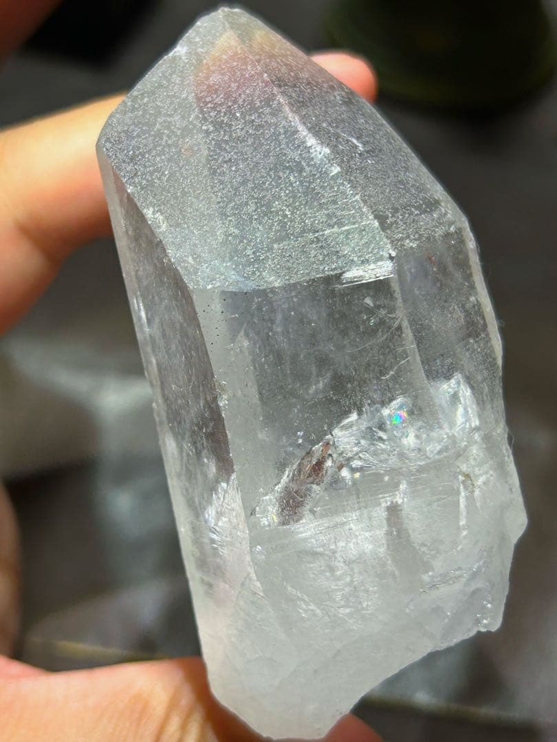 ☆別格高級品！福財龍王秘宝②！貫入！マニカラン　クォーツインクォーツ　水晶　原石