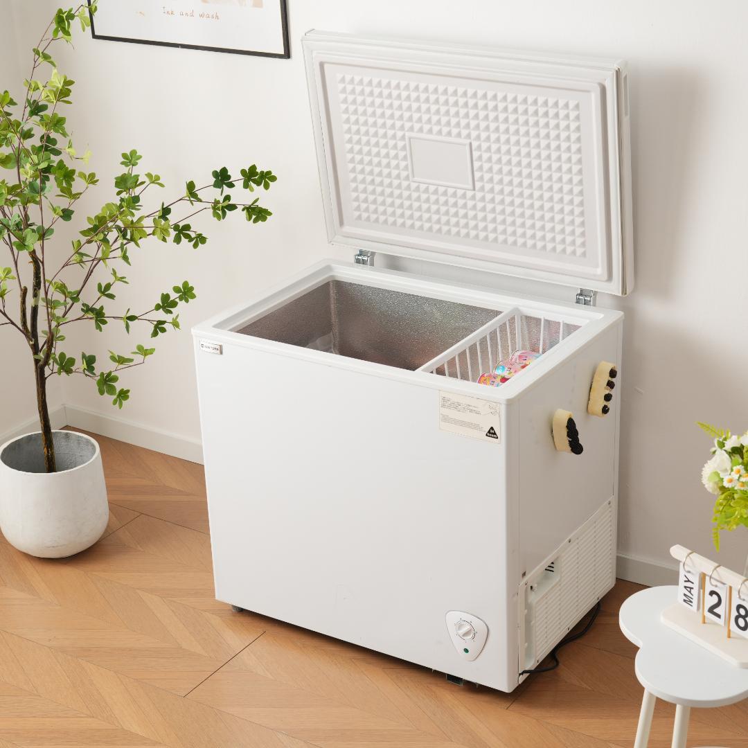 冷凍庫 153L 家庭用 業務用 チェストフリーザー 上開き バスケット付き