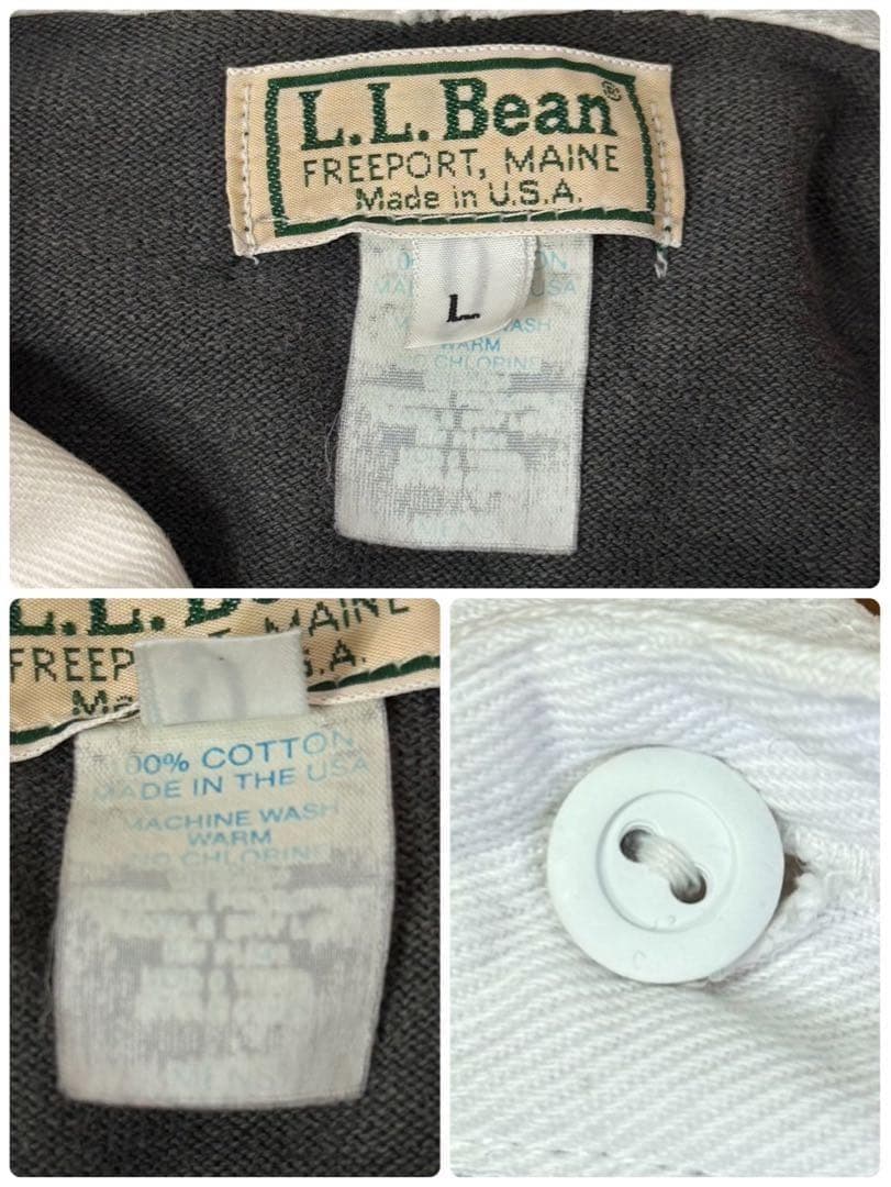 80s USA製 L.L.Bean エルエルビーン 長袖 ラガーシャツ S29