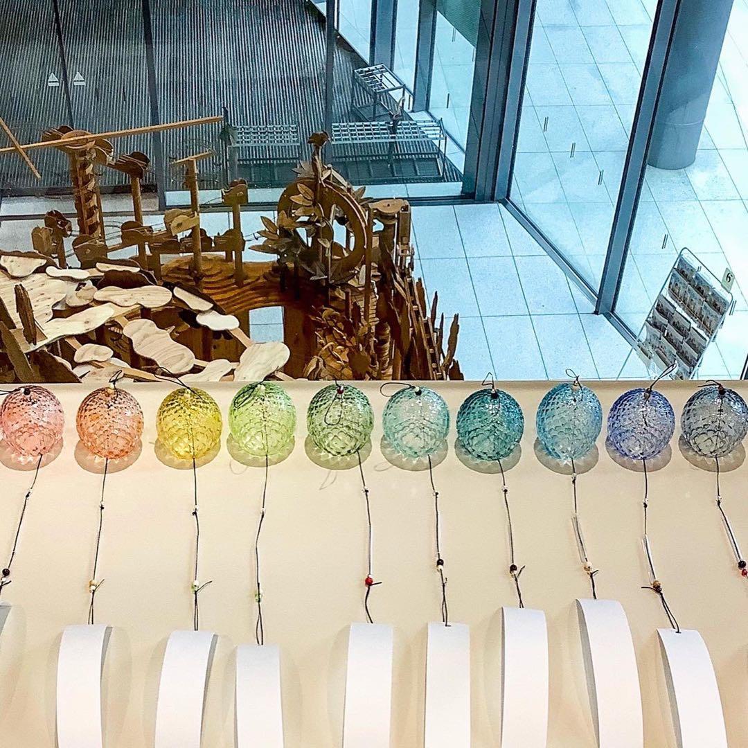 富山ガラス風鈴魚子模様硝子アーティスト作家ハンドブロウ別注オリジナル限定新品