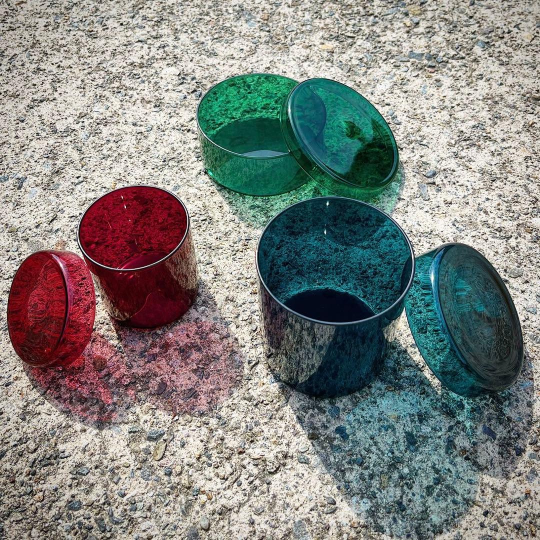 富山ガラス風鈴魚子模様硝子アーティスト作家ハンドブロウ別注オリジナル限定新品