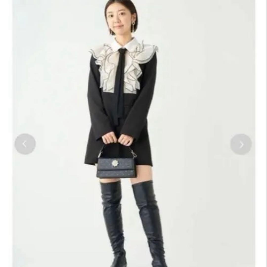 lily brown フロントフリルミニドレス リリーブラウン