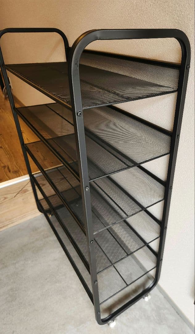 美品 メッシュシューズラック