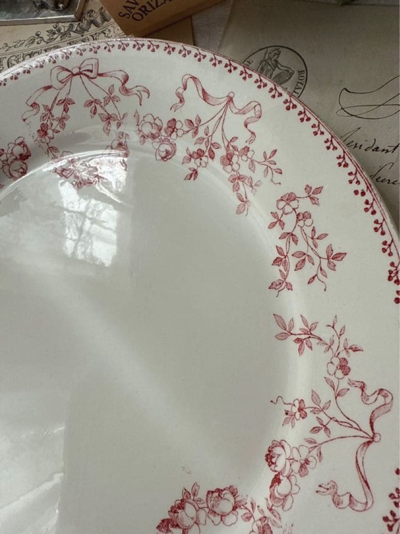 Sarreguemines Mozart Rouge 24cm平皿