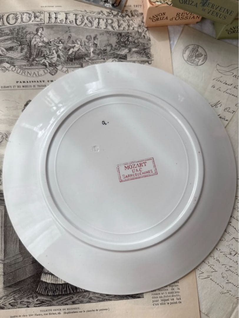 Sarreguemines Mozart Rouge 24cm平皿