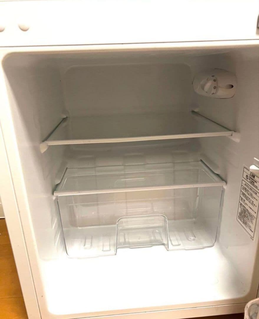 ホワイト冷蔵庫 冷凍室付き 2段棚