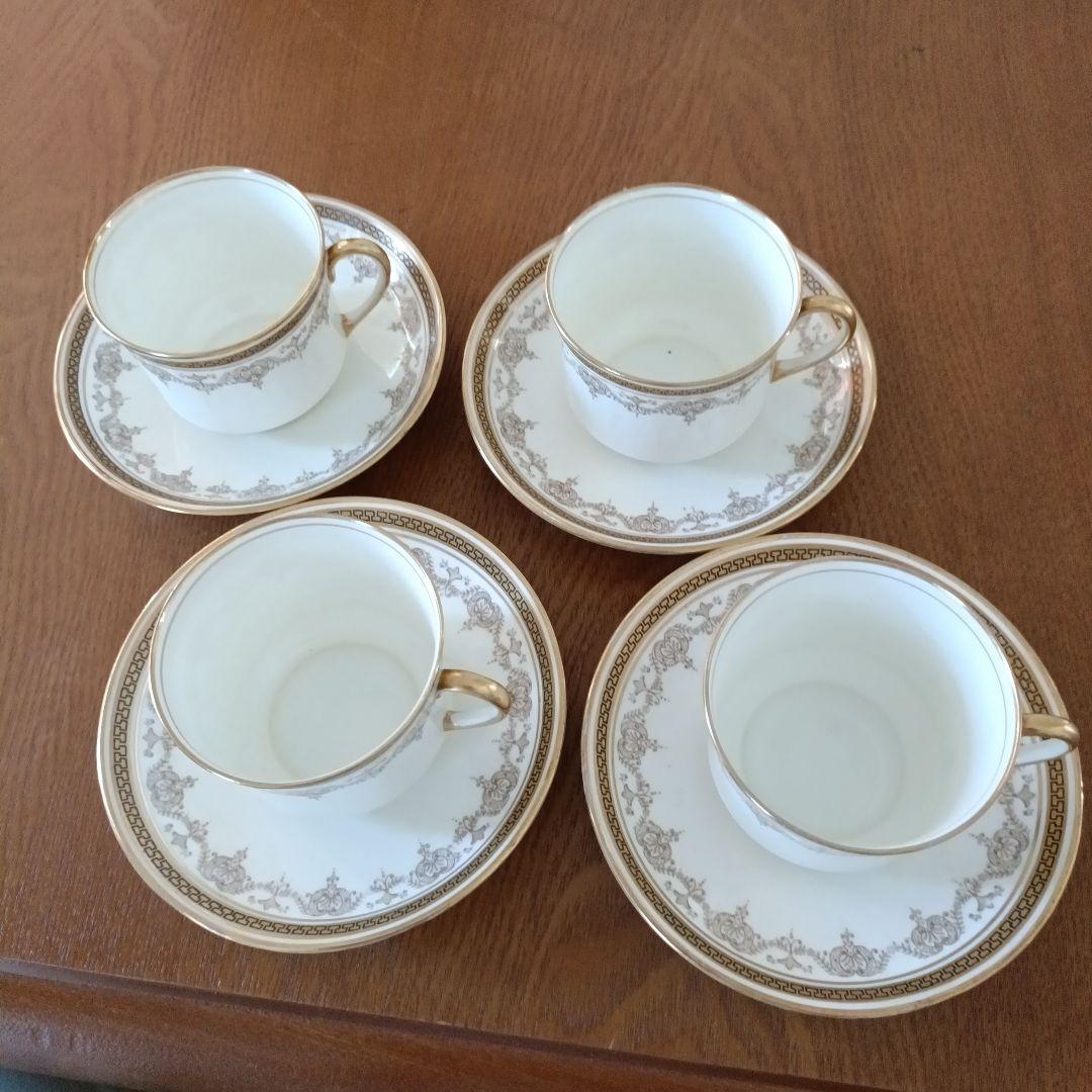 aynsleyアンティーク　アフタヌーンティーセット　 金縁 4人分