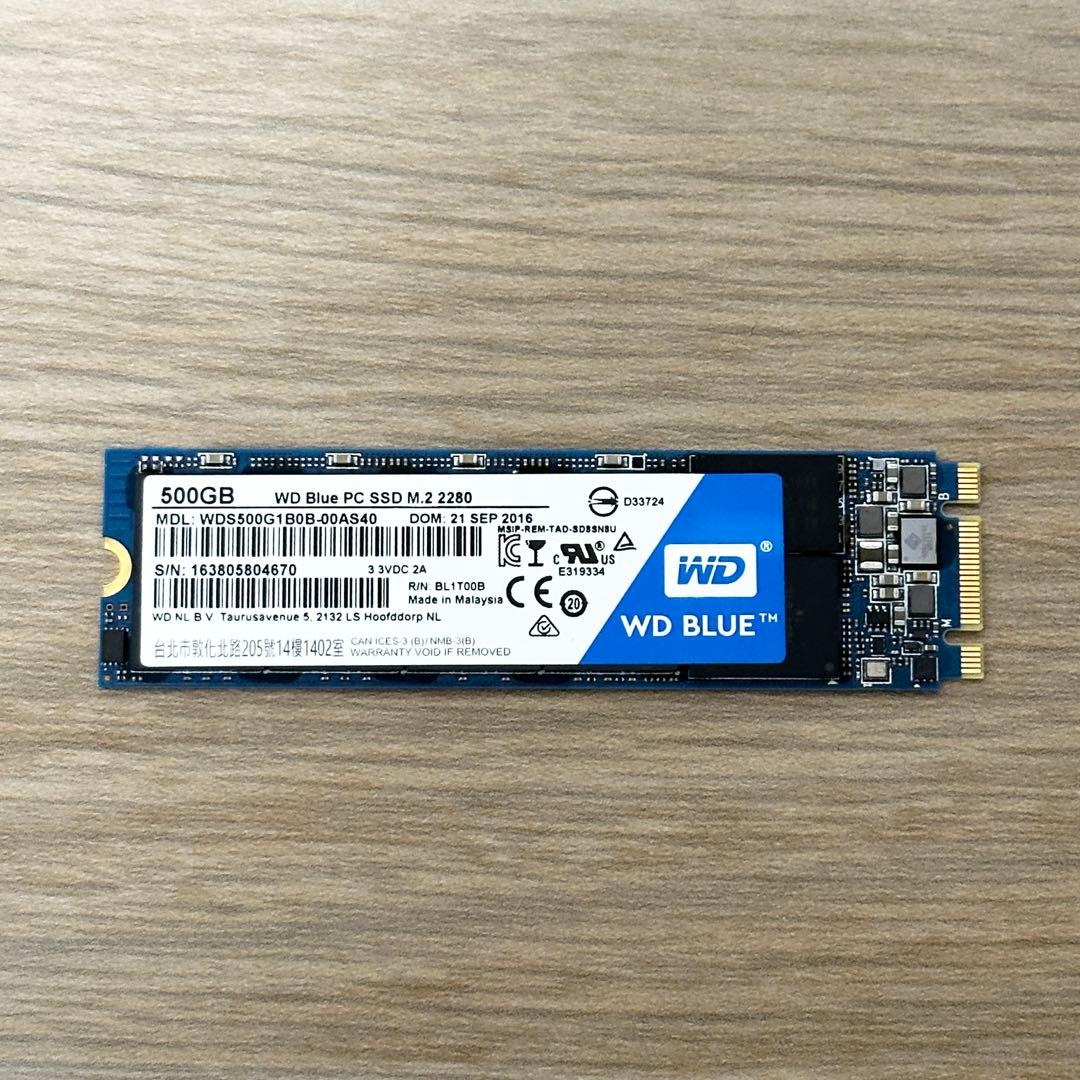 稼働144時間✨ WD Blue M.2 2280 SSD 500GB NVMe
