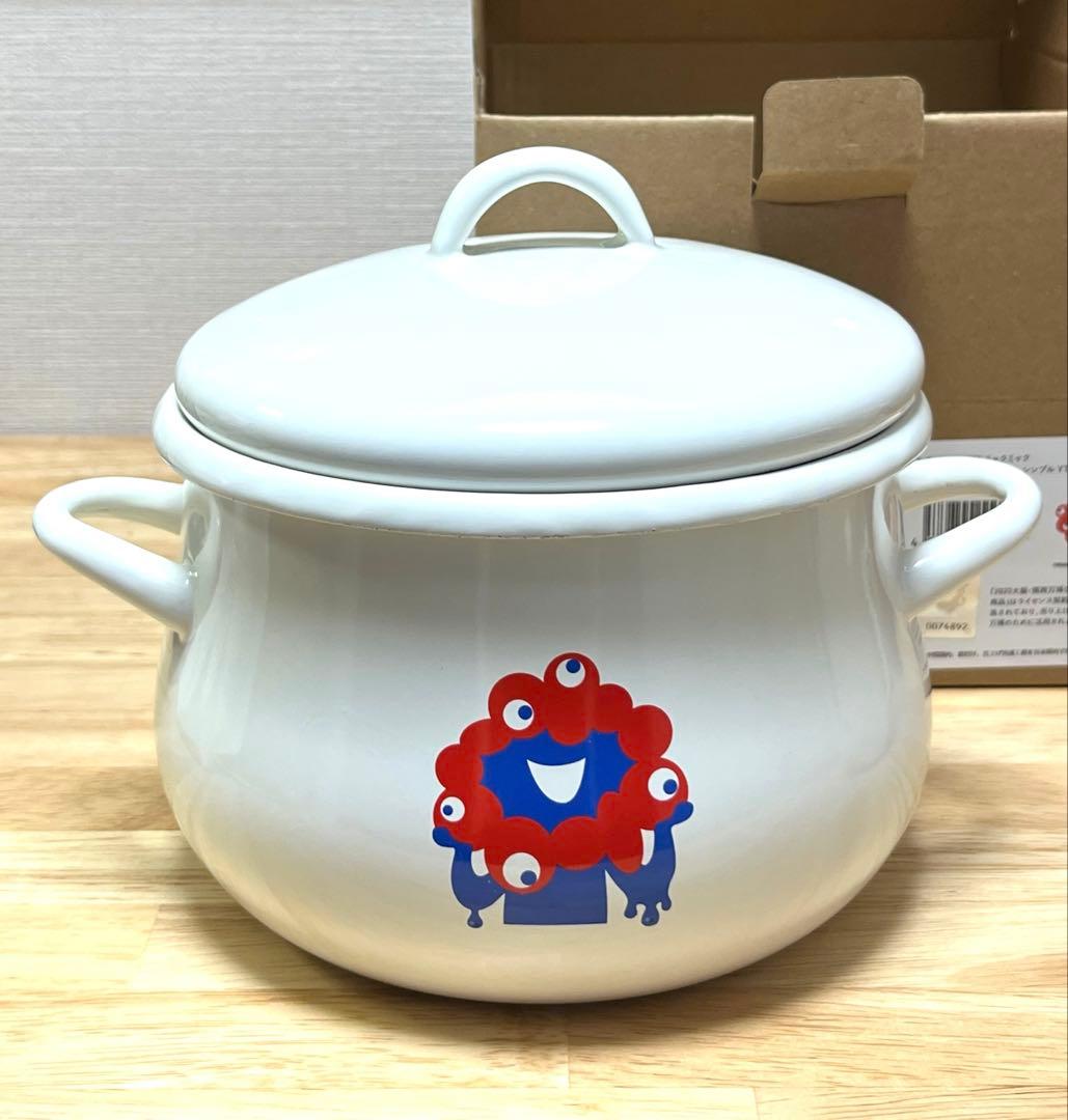 【新品】EXPO2025 ミャクミャク ホーロー 両手鍋16cm シンプル 万博