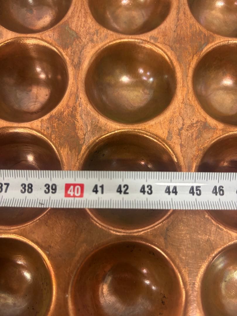 プロ用ガス式たこ焼き器 銅板3プレート 54穴　最終値引　超メルカリ市