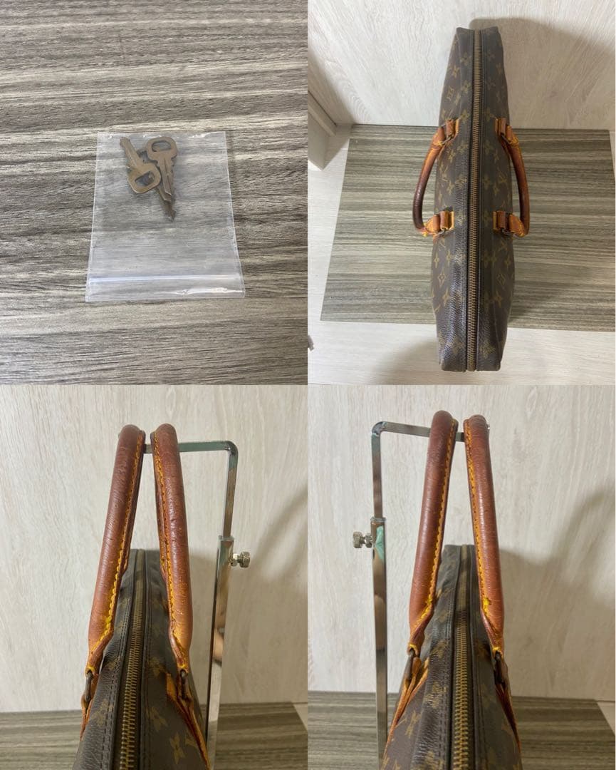 ルイヴィトン　モノグラム ポルトドキュマン　ヴォワヤージュ ビジネスバッグ　茶色