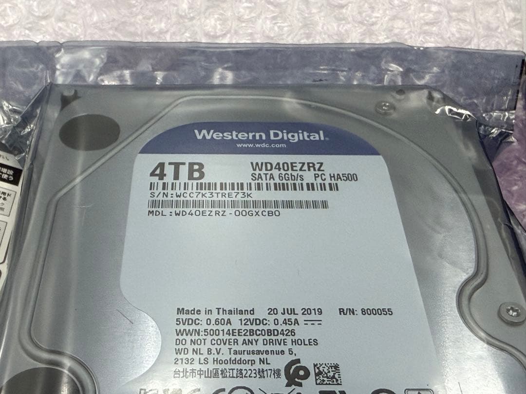 新品未使用 WD 4.0TB 計2台 HDD CMR WD40EZRZ-RT2②