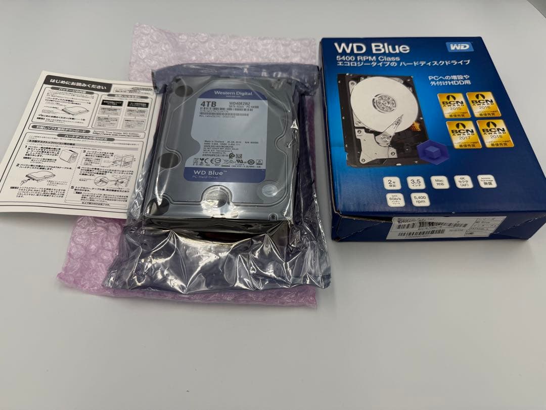 新品未使用 WD 4.0TB 計2台 HDD CMR WD40EZRZ-RT2②