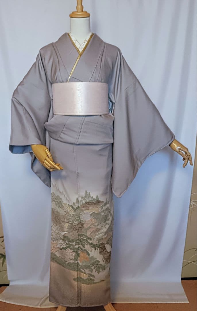 グレー/金彩景色♥色留袖*訪問着