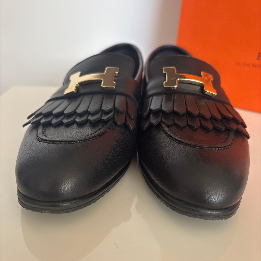 エルメス☆モカシン ロワイヤル☆ 黒 35 定価¥198,000