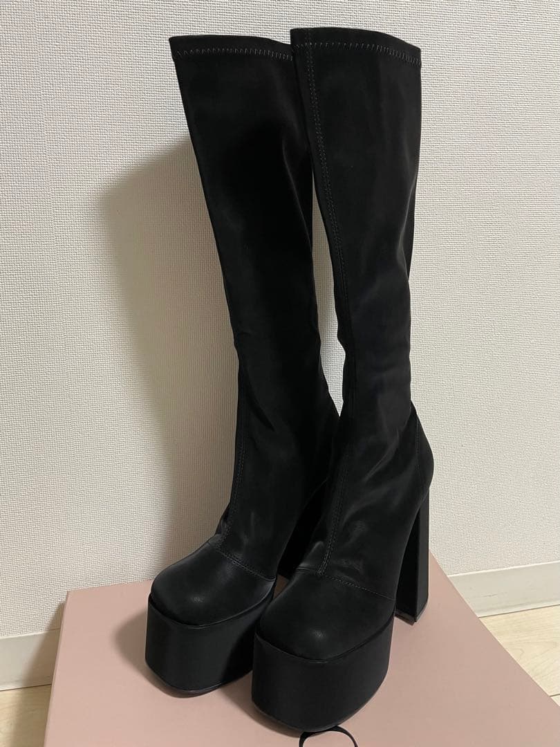 【新品未使用】Darich ダーリッチ スーパーストレッチレザーロングブーツ