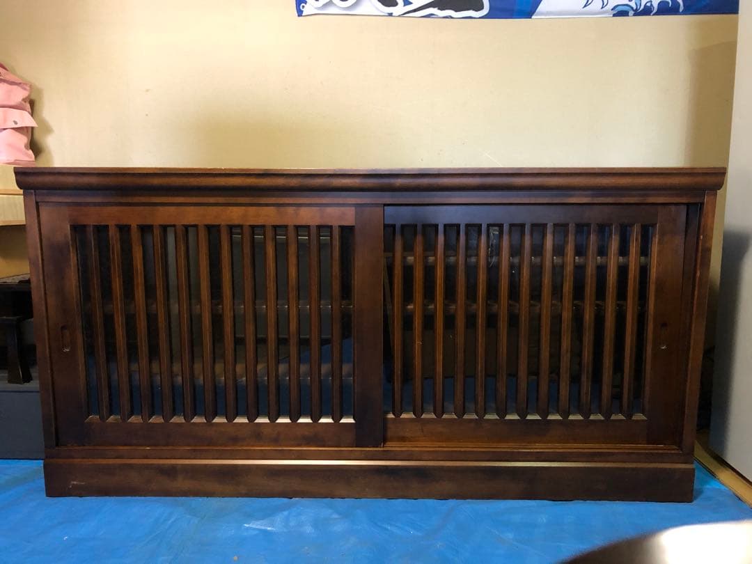 現地受取限定　モダン　木製　テレビ台　ボード　キャビネット　収納棚　昭和