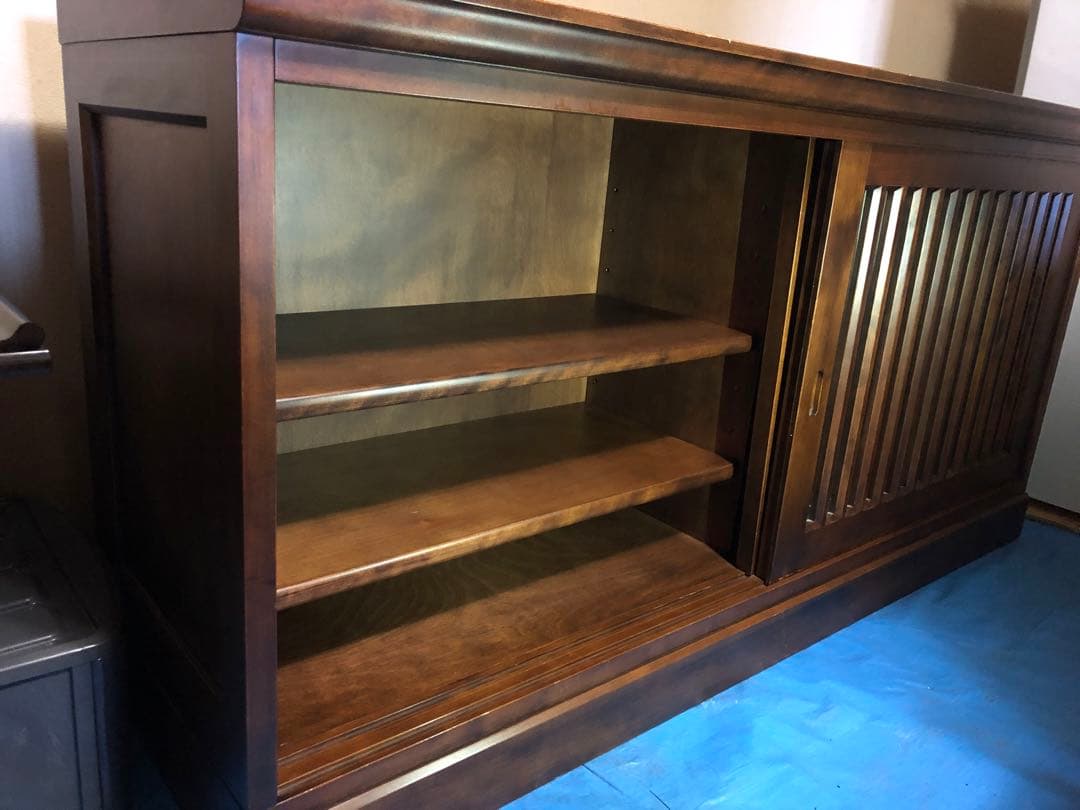 現地受取限定　モダン　木製　テレビ台　ボード　キャビネット　収納棚　昭和